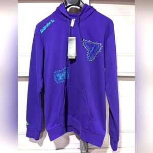 Adidas Traetl Pullover Hoodie Graphic Design Collegiate Purple Men’s Size M New